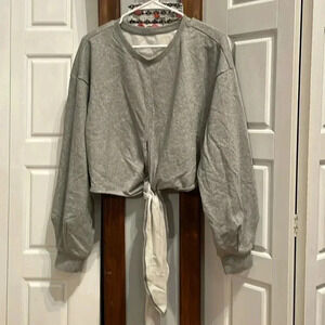 Halara Gray-Crop sweatshirt-Large